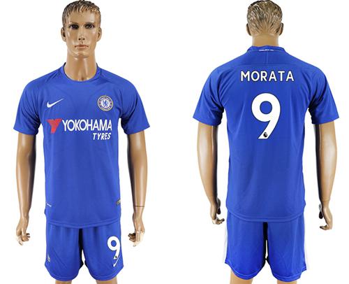 Chelsea #9 Morata Home Soccer Club Jersey